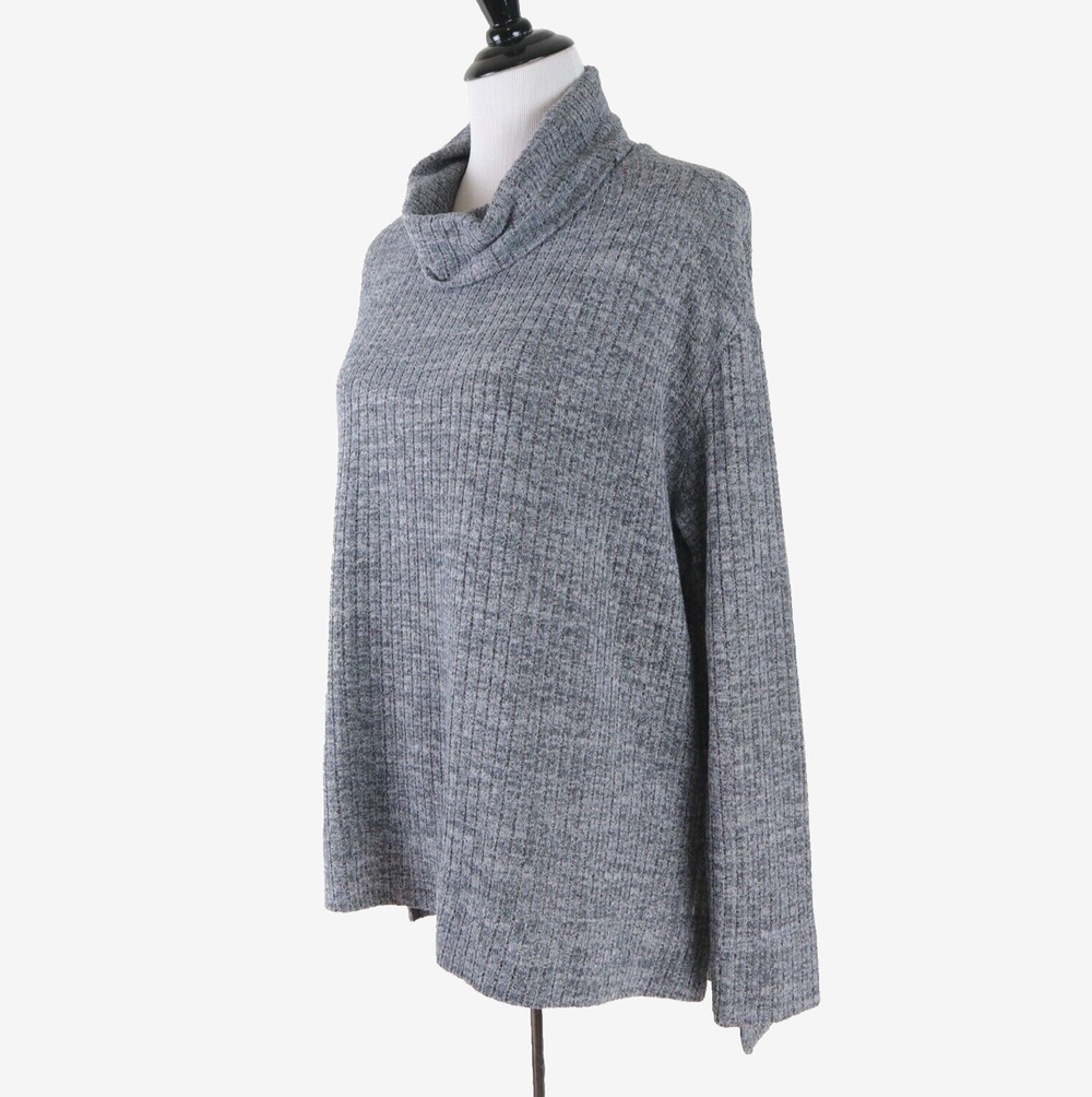 Anthropologie Size S Maeve Ribbed Turtleneck Sweater Gray - Picture 1 of 11